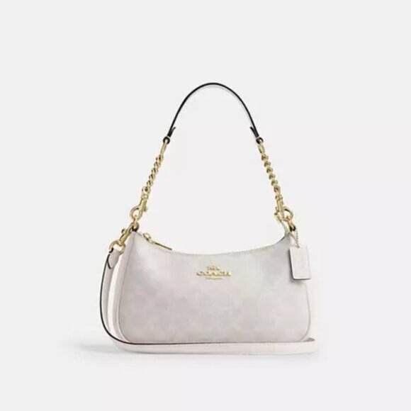 Coach Cream and Gold Signature Shoulder Bag Fashion❤️🎉🎉 - Picture 4 of 5